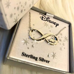 Disney Sterling Silver Mickey Mouse Infinity Necklace
